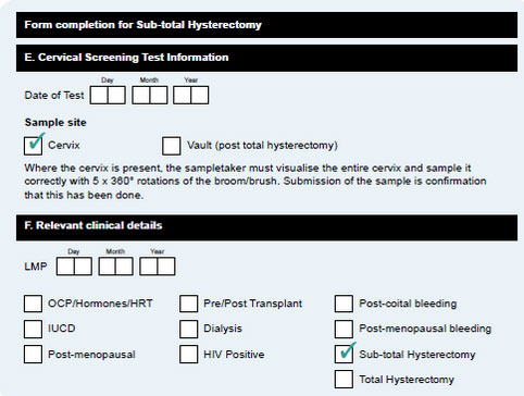 screening form